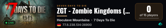 ZGT - Zombie Kingdoms (EU) live status badge