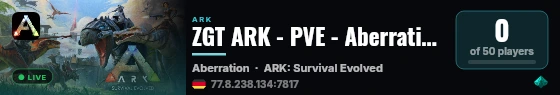 ZGT ARK - PVE - Aberration (EU) - (v361.7) live status badge