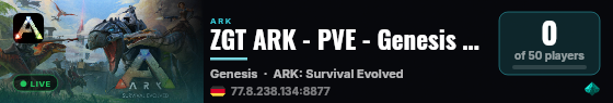 ZGT ARK - PVE - Genesis (EU) - (v361.7) live status badge