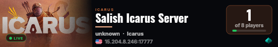 Salish Icarus Server live status badge
