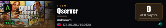 Qserver live status badge