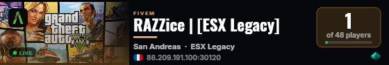 RAZZice | [ESX Legacy] live status badge