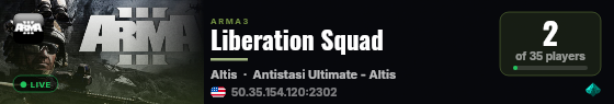 Liberation Squad live status badge