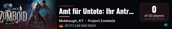 Amt für Untote: Ihr Antrag auf Überleben wurde abgelehnt. live status badge