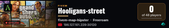 Hooligans-street live status badge