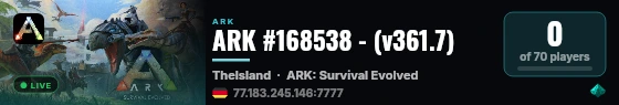 ARK #168538 - (v361.7) live status badge