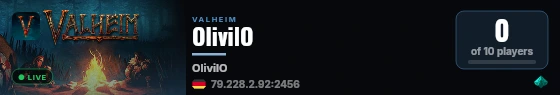 OlivilO live status badge
