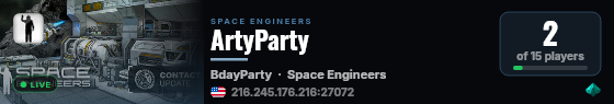 ArtyParty live status badge