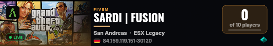 SARDI | FUSION live status badge