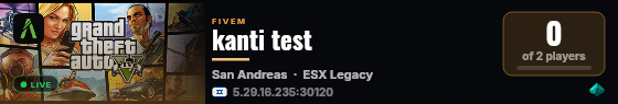 kanti test live status badge