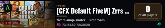 [CFX Default FiveM] Zrrs Customs live status badge