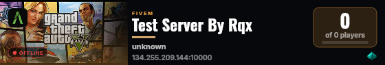 Test Server By Rqx live status badge