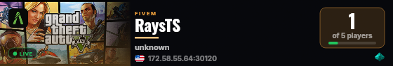 RaysTS live status badge
