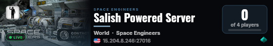 Salish Powered Server live status badge