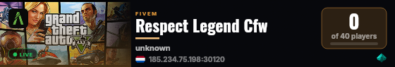 Respect Legend Cfw live status badge