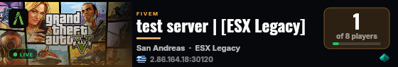 test server | [ESX Legacy] live status badge