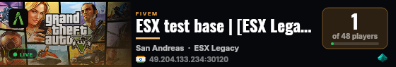 ESX test base | [ESX Legacy] live status badge