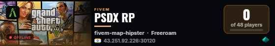 PSDX RP live status badge