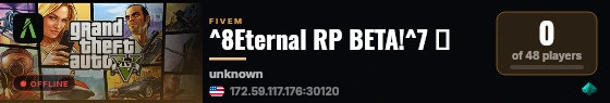 ^8Eternal RP BETA!^7 🧡 live status badge