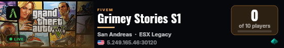 Grimey Stories S1 live status badge