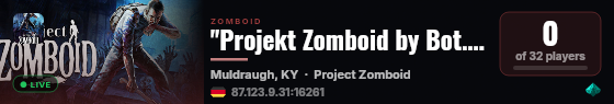 "Projekt Zomboid by Bot.AEO-Netzwerk.de" live status badge