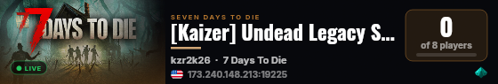 [Kaizer] Undead Legacy Server live status badge
