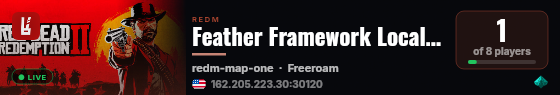 Feather Framework Local Development live status badge