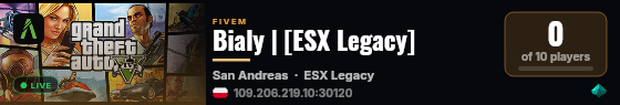 Bialy | [ESX Legacy] live status badge