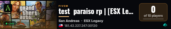 test  paraiso rp | [ESX Legacy] live status badge