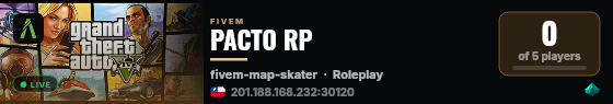 PACTO RP live status badge