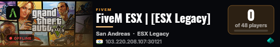 FiveM ESX | [ESX Legacy] live status badge