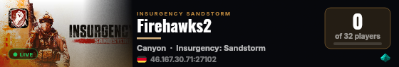 Firehawks2 live status badge