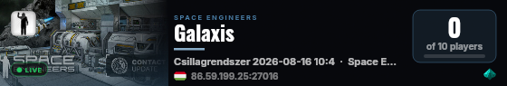 Galaxis live status badge