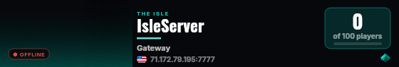 IsleServer live status badge