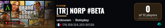 [TR] NORP #BETA live status badge
