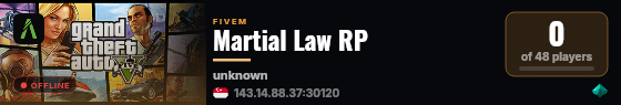 Martial Law RP live status badge