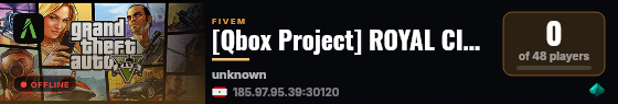 [Qbox Project] ROYAL CITY RP live status badge