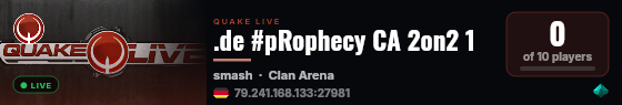 .de #pRophecy CA 2on2 1 live status badge