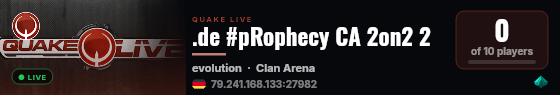 .de #pRophecy CA 2on2 2 live status badge