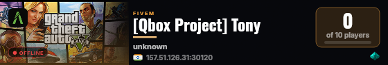 [Qbox Project] Tony live status badge