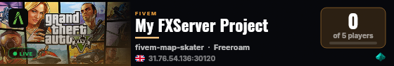 My FXServer Project live status badge