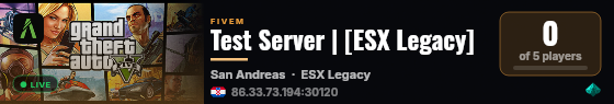 Test Server | [ESX Legacy] live status badge