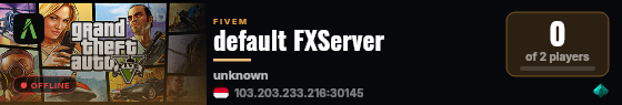default FXServer live status badge