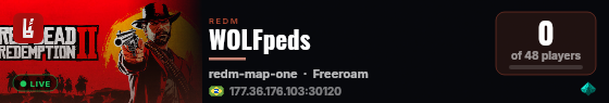 WOLFpeds live status badge