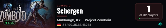 Schergen live status badge