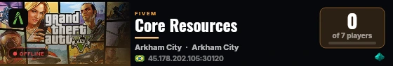 Core Resources live status badge
