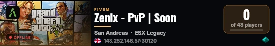 Zenix - PvP | Soon live status badge