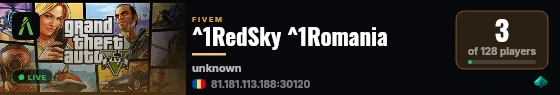 ^1RedSky ^1Romania live status badge