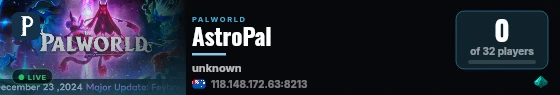 AstroPal live status badge