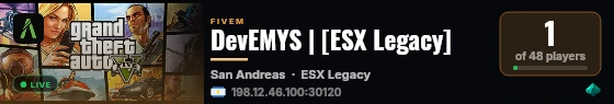DevEMYS | [ESX Legacy] live status badge